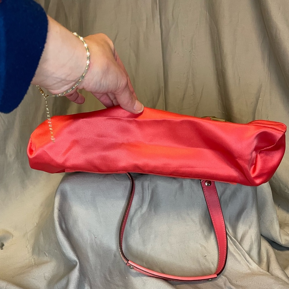 EUC Coach Carly Y2K 2008 Beige and Coral Shoulder Bag - Picture 5 of 16